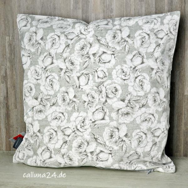Kissenhülle Kissen Rosen SET Blüten Blumen Natur Landhaus Shabby Chic